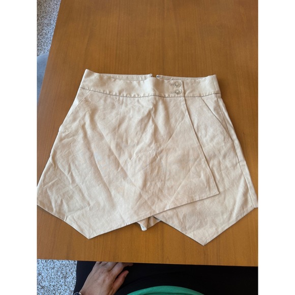 NWT Veronica Beard Thomas Skort Beige Linen Blend Mini Skirt‎ Shorts Size 4 - Picture 2 of 9